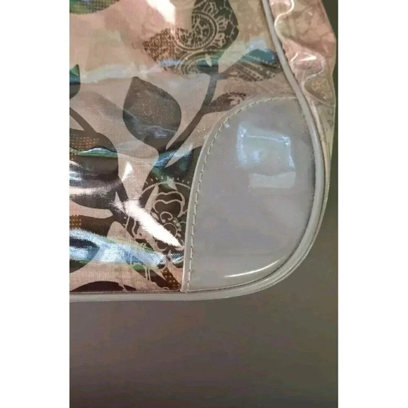 Paperchase Floral Gym Overnight Dance Oversized Bag Gray Pink Floral - Picture 5 of 6